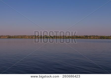 The Dnieper River In The Floodplains Near The Village Of Kushugum. Zaporozhye Region, Ukraine. Septe