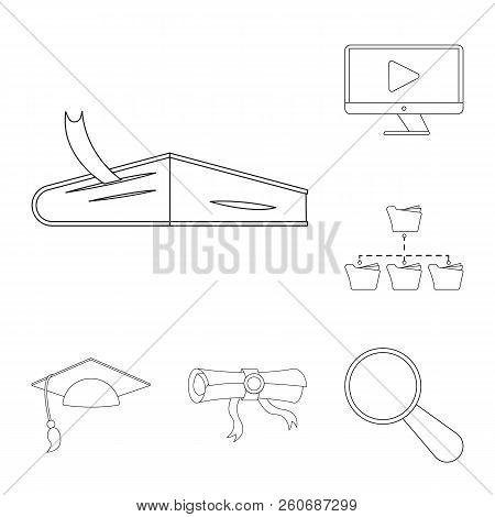 Vector Illustration Of Education And Learning Logo. Set Of Education And School Vector Icon For Stoc