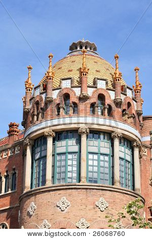 病院・ デ ・ ラ サンタ Creu の建物はバルセロナ、スペイン、サン ・ パウ