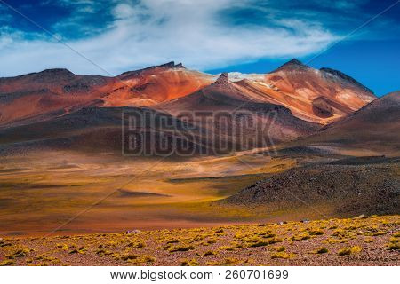 Salvador Dali Rocks at Siloli desert in Sur Lipez Province of Bolivia