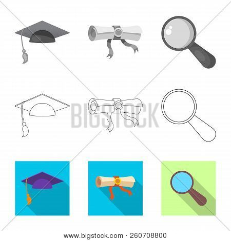 Vector Design Of Education And Learning Icon. Collection Of Education And School Stock Vector Illust