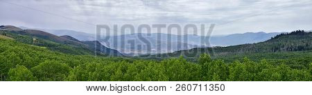 Guardsman Pass Views Of Panoramic Landscape Of The Pass, Midway And Heber Valley Along The Wasatch F