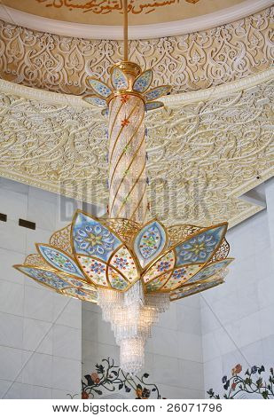 Decoração de Mesquita Sheikh Zayed. Abu Dhabi, Emirados Árabes Unidos
