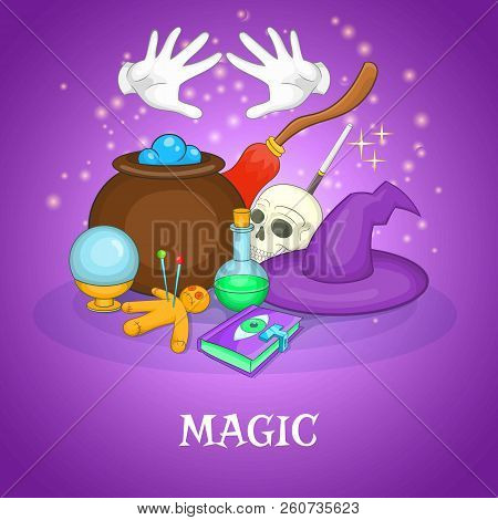 Magician Rituals Concept Set. Cartoon Illustration Of Magician Rituals Concept For Web