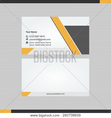 Impresive Name Card Illustration Template Vector Nice