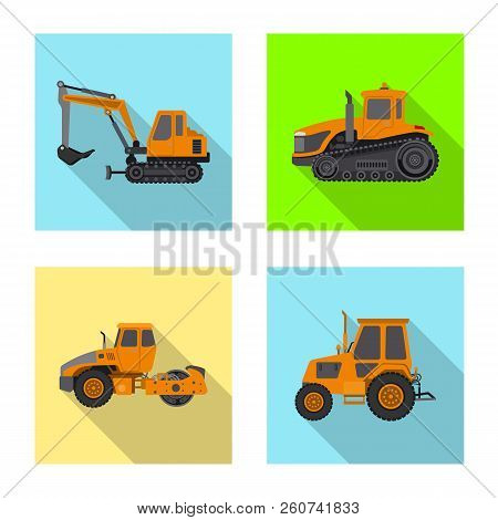 Vector Illustration Of Build And Construction Logo. Set Of Build And Machinery Vector Icon For Stock