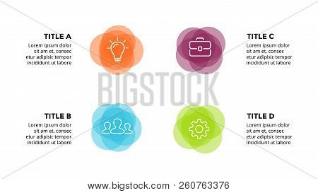 Vector Infographic, Cycle Diagram, Labels Graph, Stickers Presentation Chart. Business Concept With 