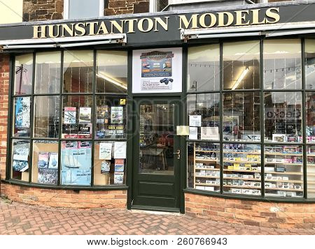 Hunstanton, Uk - September 22, 2018: Hunstanton Models, Local Hobby Model Plane And Train Business, 
