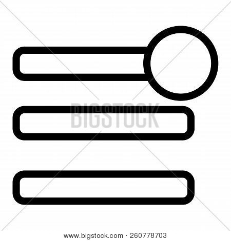 Humburger Menu Line Icon. Menu Notification Vector Illustration Isolated On White. Menu Navigation O