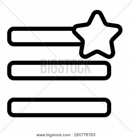 Humburger Menu Favorites Line Icon. Menu Sign With A Star Vector Illustration Isolated On White. Nav