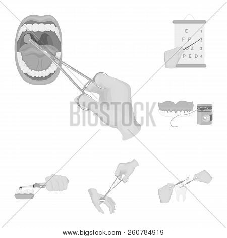 Manipulation By Hands Monochrome Icons In Set Collection For Design. Hand Movement In Medicine Vecto
