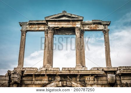 Arch Of Hadrian In Athens, Greece