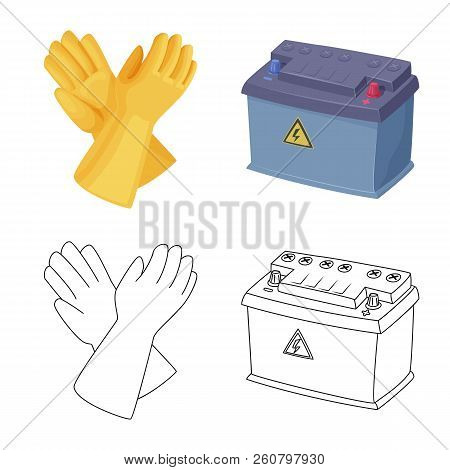 Vector Design Of Electricity And Electric Logo. Set Of Electricity And Energy Stock Vector Illustrat