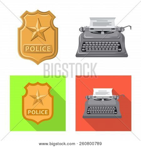 Vector Design Of Law And Lawyer Symbol. Collection Of Law And Justice Stock Vector Illustration.