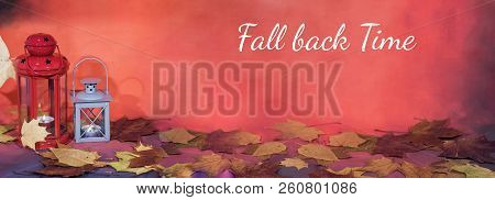 Daylight Saving Time. Wall Clock Going To Winter Time.