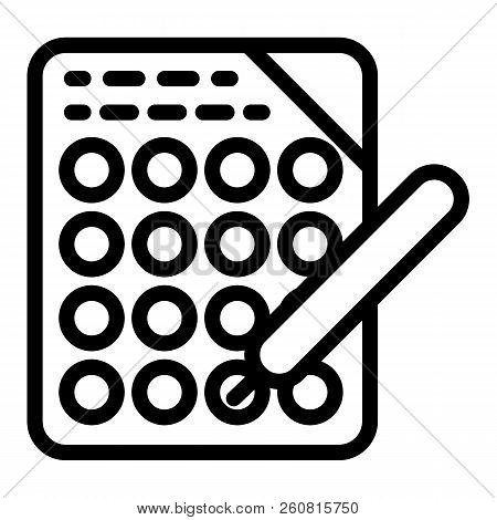 Check List Line Icon. School Tests Vector Illustration Isolated On White. Split Test Outline Style D