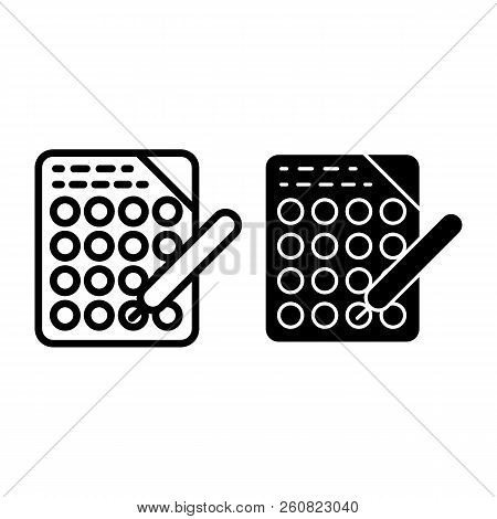 Check List Line And Glyph Icon. School Tests Vector Illustration Isolated On White. Split Test Outli
