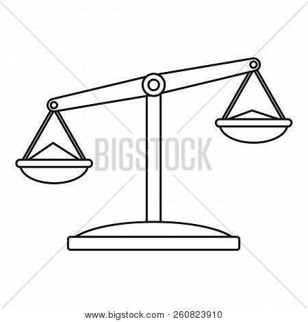 Pharmaceutical Scales Icon. Outline Illustration Of Pharmaceutical Scales Icon For Web