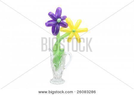 balloner snoet i en blomstrende blomster isoleret på hvid