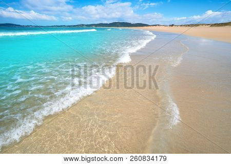 Espineiro Lanzada beach in Pontevedra of Galicia in Sanxenxo also Sanjenjo at Spain