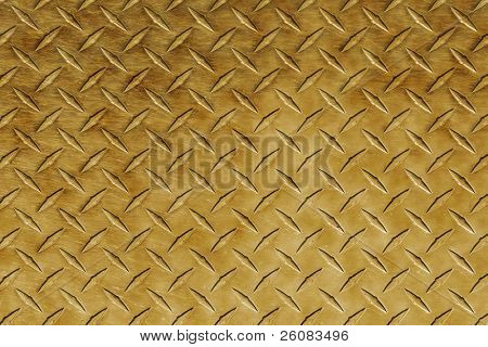 Grunge gold diamond plate baggrund