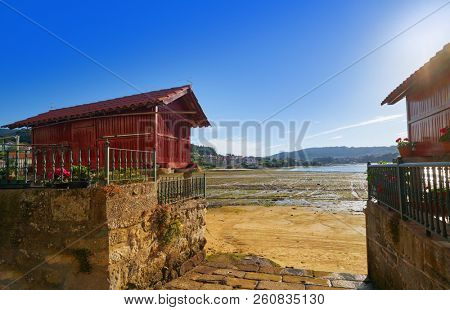 Horreo in Combarro Galician village of Pontevedra at Galicia Spain