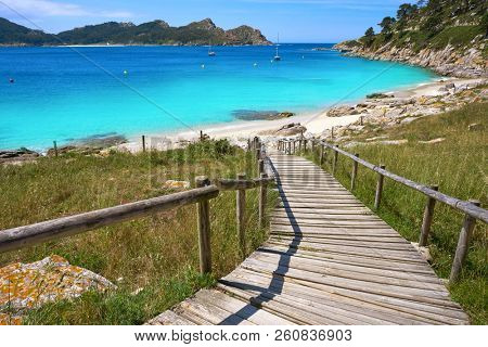Nostra Senora beach in Islas Cies islands of Vigo at Spain