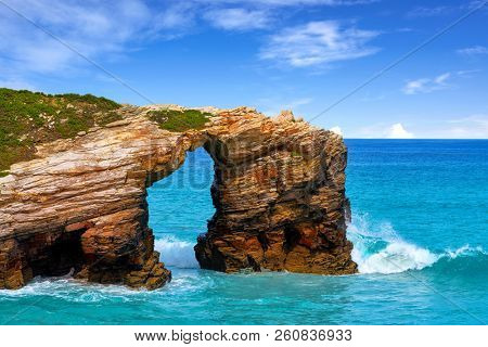 Playa las catedrales Catedrais beach in Ribadeo Galicia of Lugo Spain