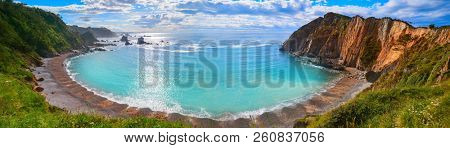Playa del Silencio in Cudillero Asturias from Spain