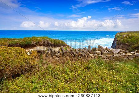 Playa las catedrales Catedrais beach in Ribadeo Galicia of Lugo Spain
