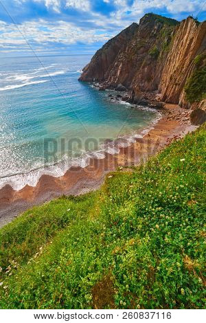 Playa del Silencio in Cudillero Asturias from Spain