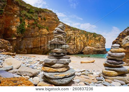 Playa las catedrales Catedrais beach in Ribadeo Galicia of Lugo Spain