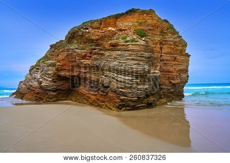 Playa las catedrales Catedrais beach in Ribadeo Galicia of Lugo Spain