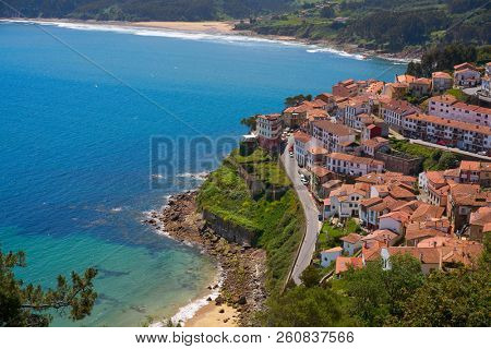 Lastres Colunga village in Asturias of Spain