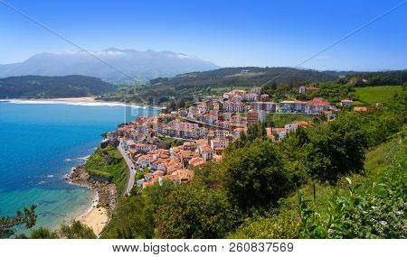 Lastres Colunga village in Asturias of Spain