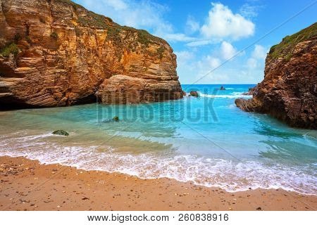 Playa las catedrales Catedrais beach in Ribadeo Galicia of Lugo Spain