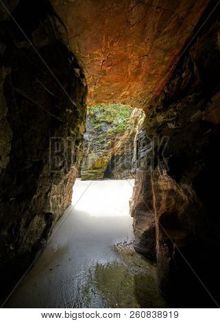 Playa las catedrales Catedrais beach in Ribadeo Galicia of Lugo Spain