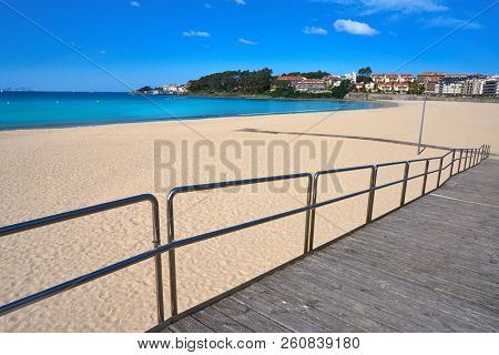 Sanxenxo also Sanjenjo Silgar beach in Pontevedra Galicia Spain