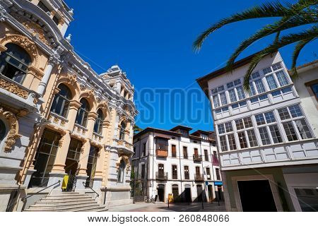 Llanes post office correos building in Asturias of Spain