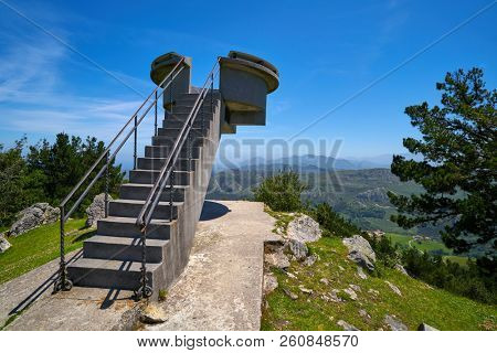 Mirador del Fitu viewpoint Fito in Asturias of Spain
