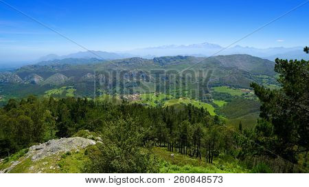 Mirador del Fitu viewpoint Fito in Asturias of Spain