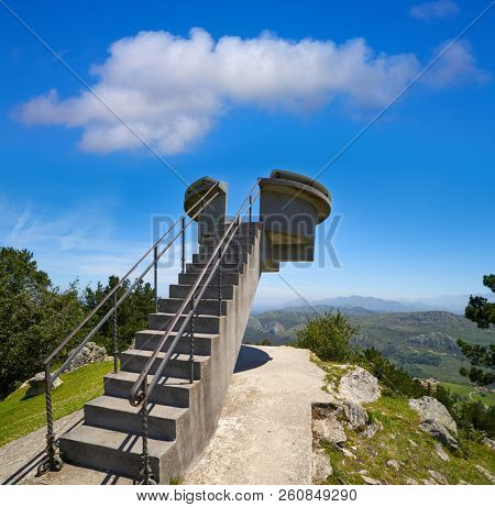 Mirador del Fitu viewpoint Fito in Asturias of Spain