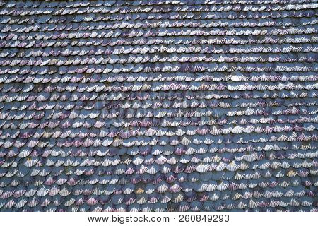 La toja island Toxa Chapel made of sea shells in Pontevedra Galicia Spain