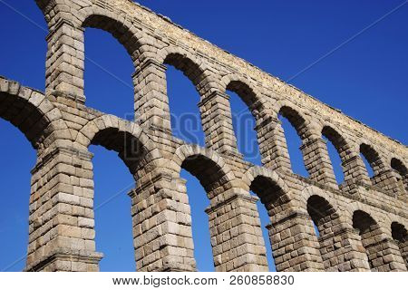 Roman aqueduct of Segovia, Spain, declared World Heritage Sites by UNESCO, Europe