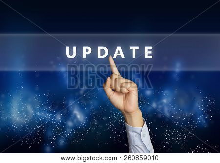 Update, Motivational Business Words Quotes Concept Words Lettering Typography Concept. Businessman C
