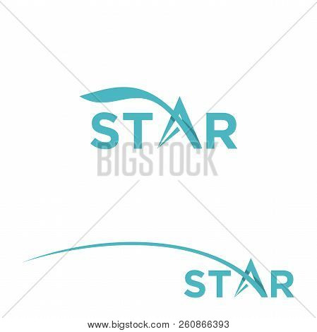 Star Wordmark Logo Design Template Vector Design Illustration