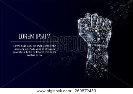 Clenched Fist Vector Geometric Polygonal Art Background