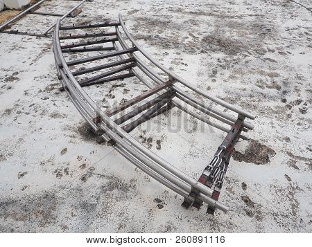 Dolly Tracks For A Film Or Video Camera. Equipment For The Entertainment Industry.