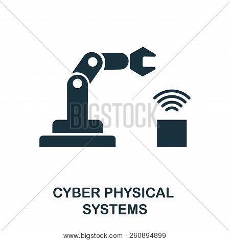 Cyber Physical Systems Icon. Monochrome Style Design From Industry 4.0 Icon Collection. Ui And Ux. P