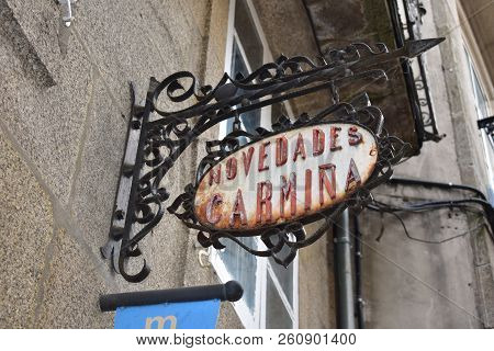 Very Old Iron Street Sign From Closed Shop Many Years Ago.